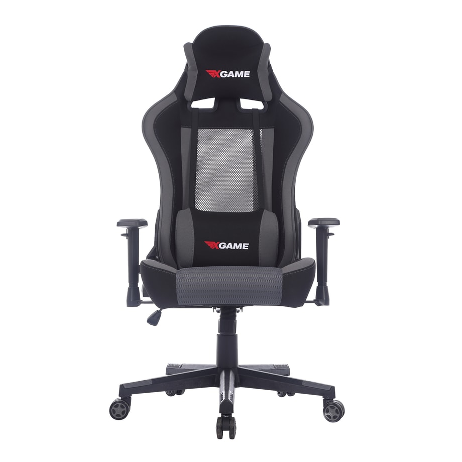 Fotel gamingowy, ergonomiczny z siatką mesh, czarno-szary COLOSSUS - 3