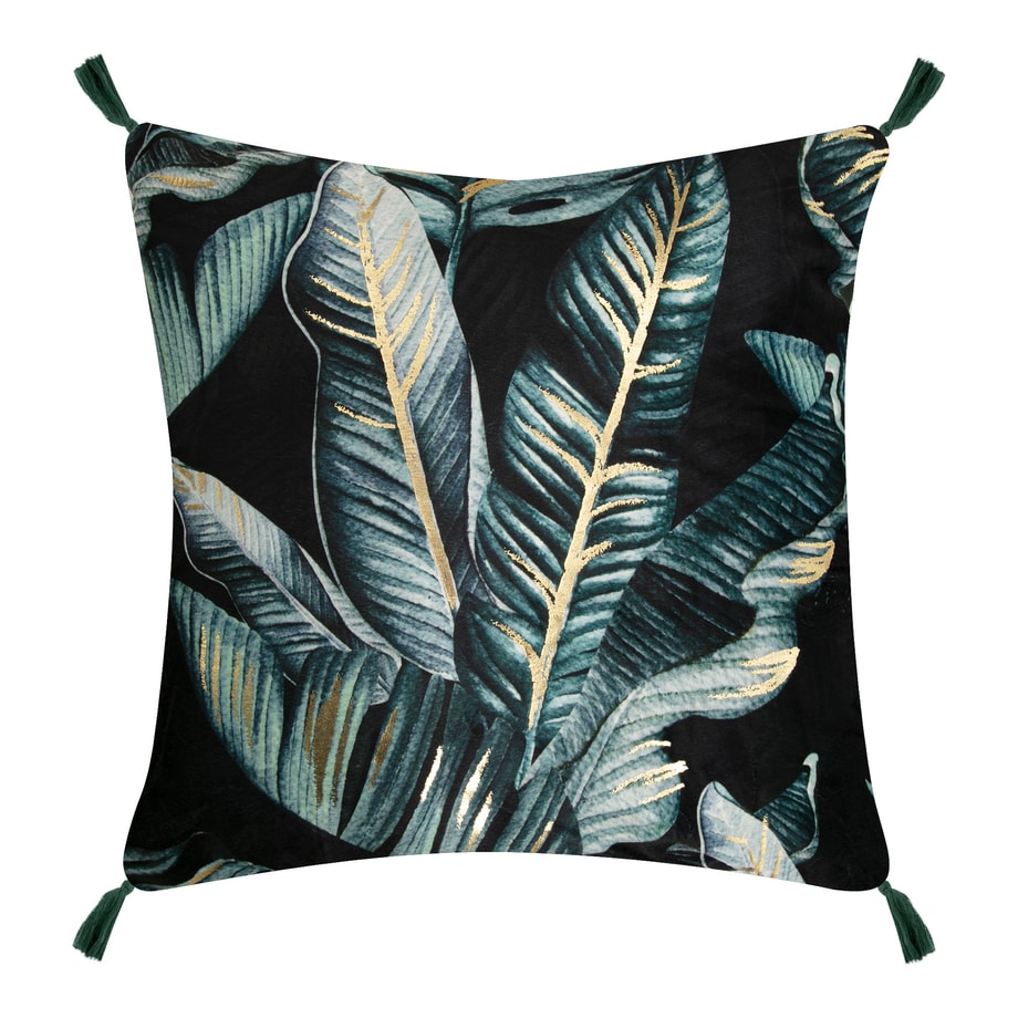 Poszewka dekoracyjna w liście z frędzlami BANANA 45x45 cm - 1