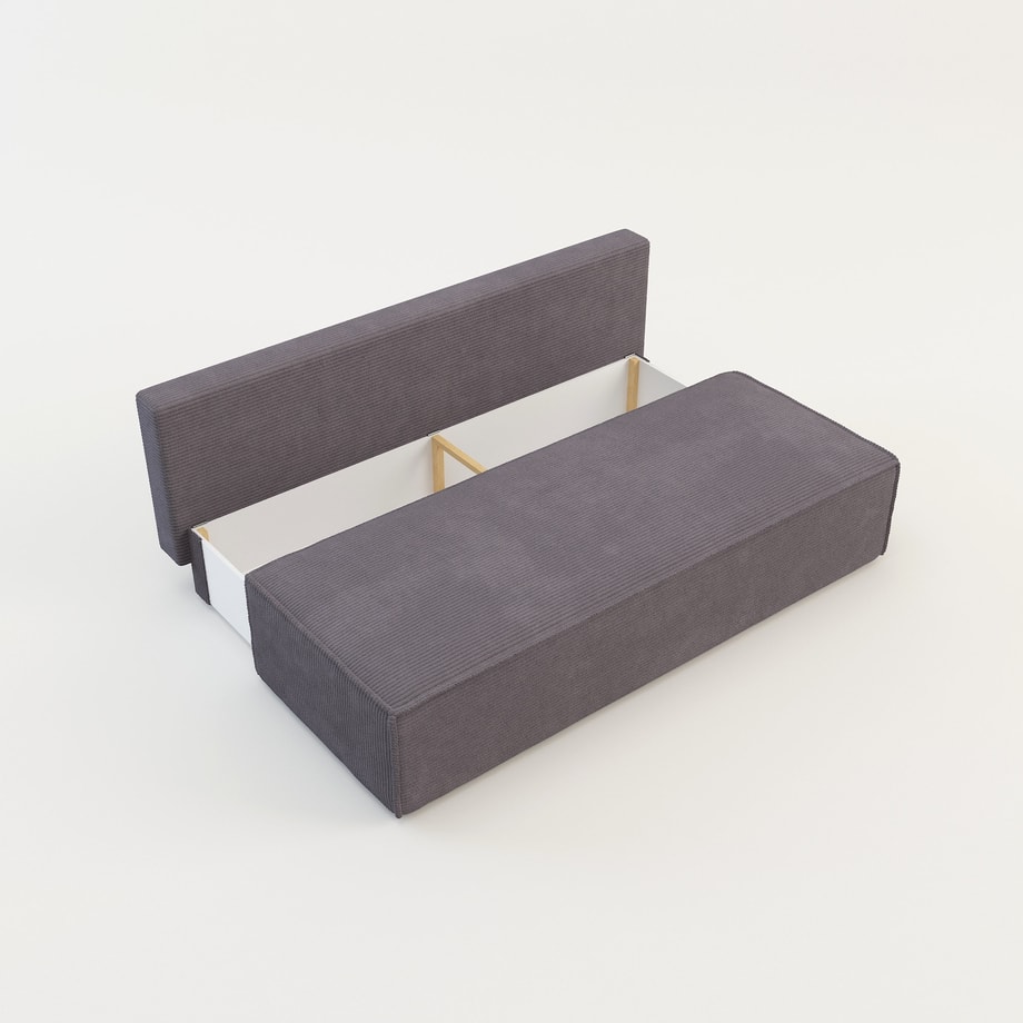 Sofa rozkładana 3-osobowa ciemnoszara UNO - 7