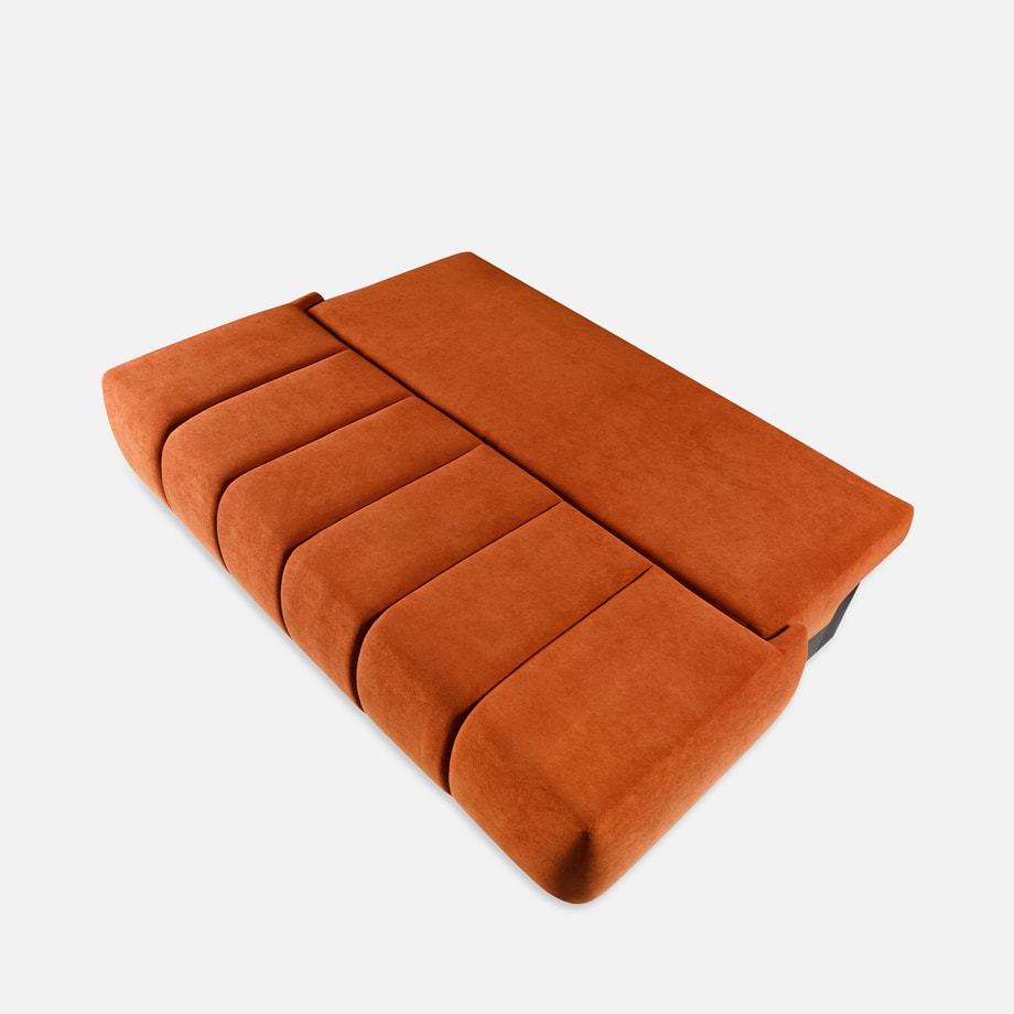 Sofa 3-osobowa rozkładana pomarańczowa DERI - 6