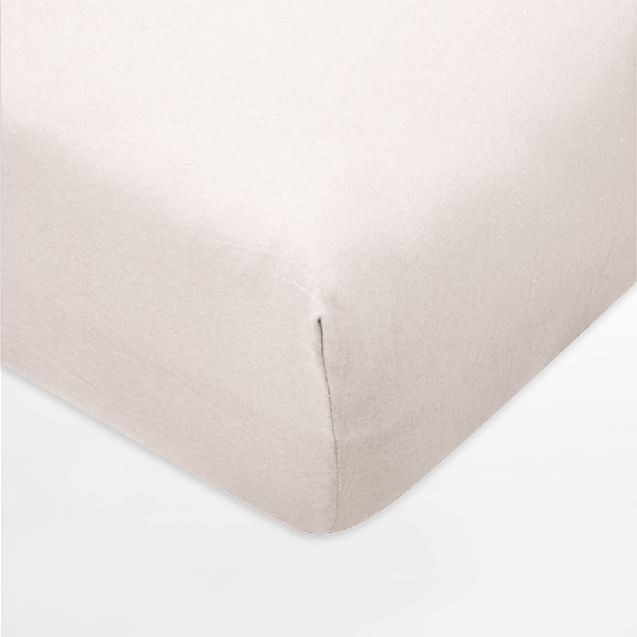 Prześcieradło jersey z gumką beżowe IVETTE 200x220 cm - 1