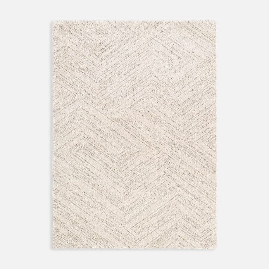 Dywan geometryczny SELMA, biało-szary, 120x170 cm - 1