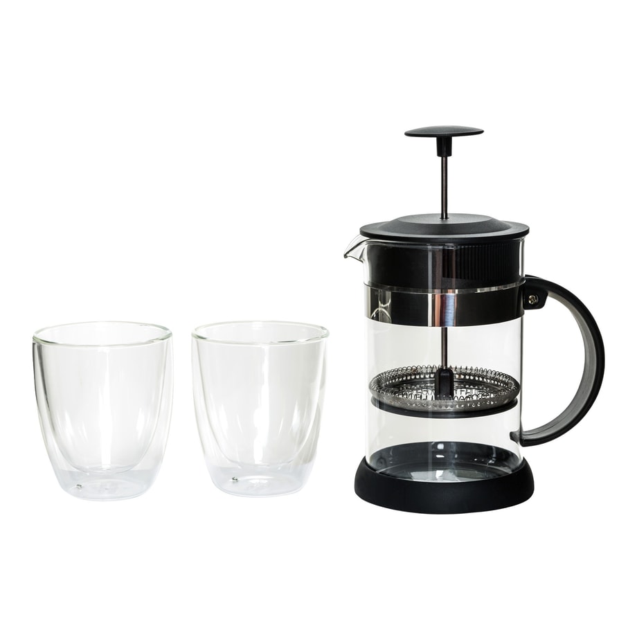 Dzbanek z zaparzaczem i 2 szklanki termiczne 300 ml - 1