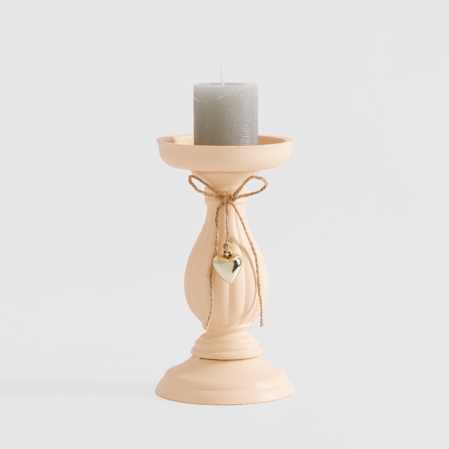 Świecznik vintage na jedną świecę 20 cm - 3