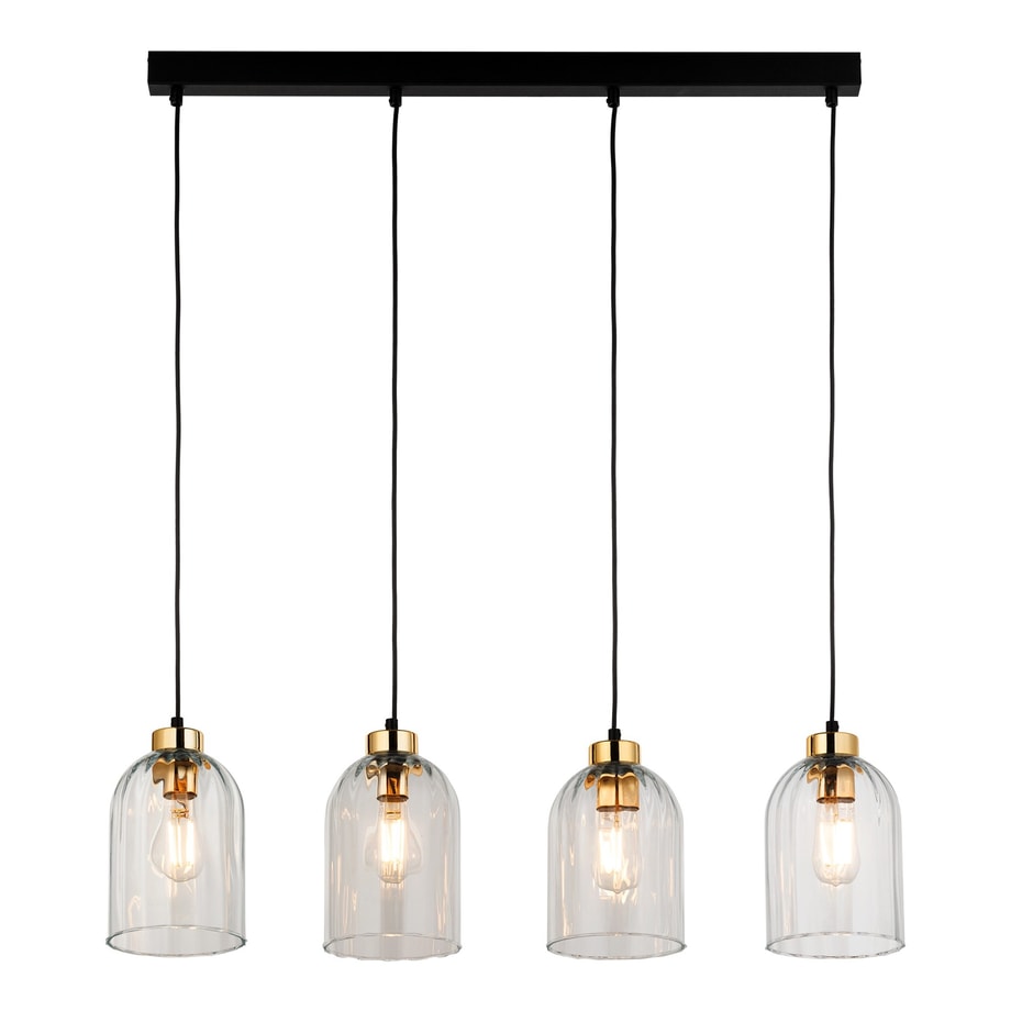 Lampa wisząca listwa 4 klosze transparent SATIPO 4 - 4
