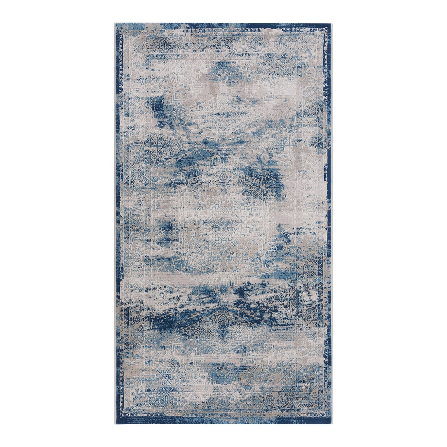 Dywan vintage niebieski ALMERA 80x140 cm - 1