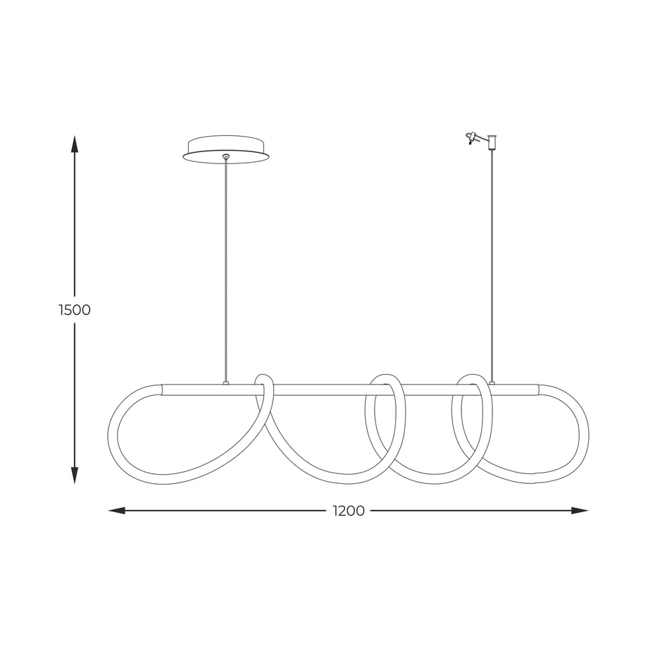 Lampa wisząca LED listwa złota BALBO - 4