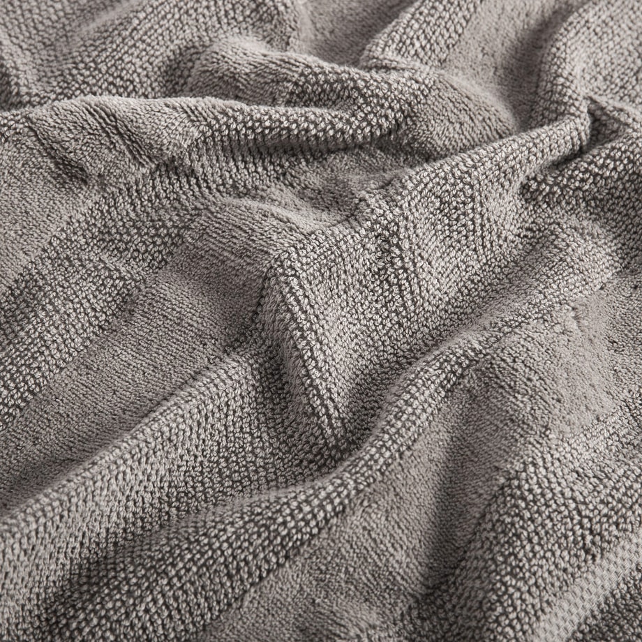 Ręcznik bawełniany szary TABBY 50x90 cm - 5