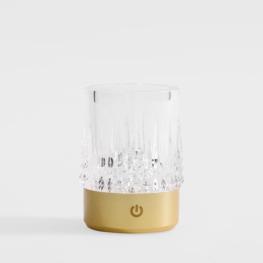 Lampa stołowa LED IP44 złota CRYSTAL - 1