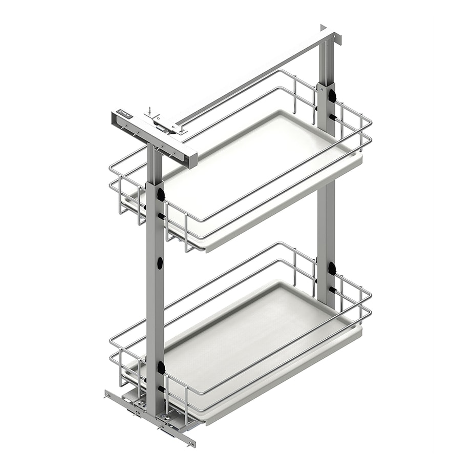 Cargo podblatowe do szafki 30 cm, front wysuwny, srebrno-białe - 1