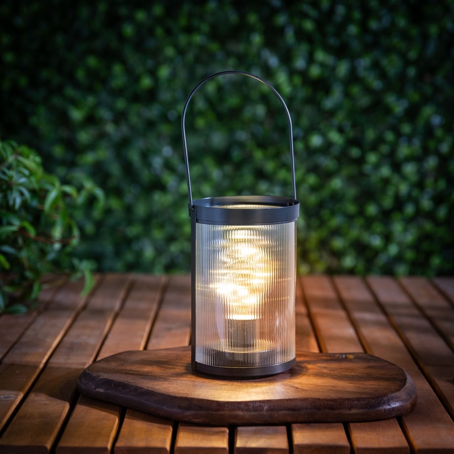 Lampa dekoracyjna z uchwytem LED czarna 10,5x15,8 cm - 2