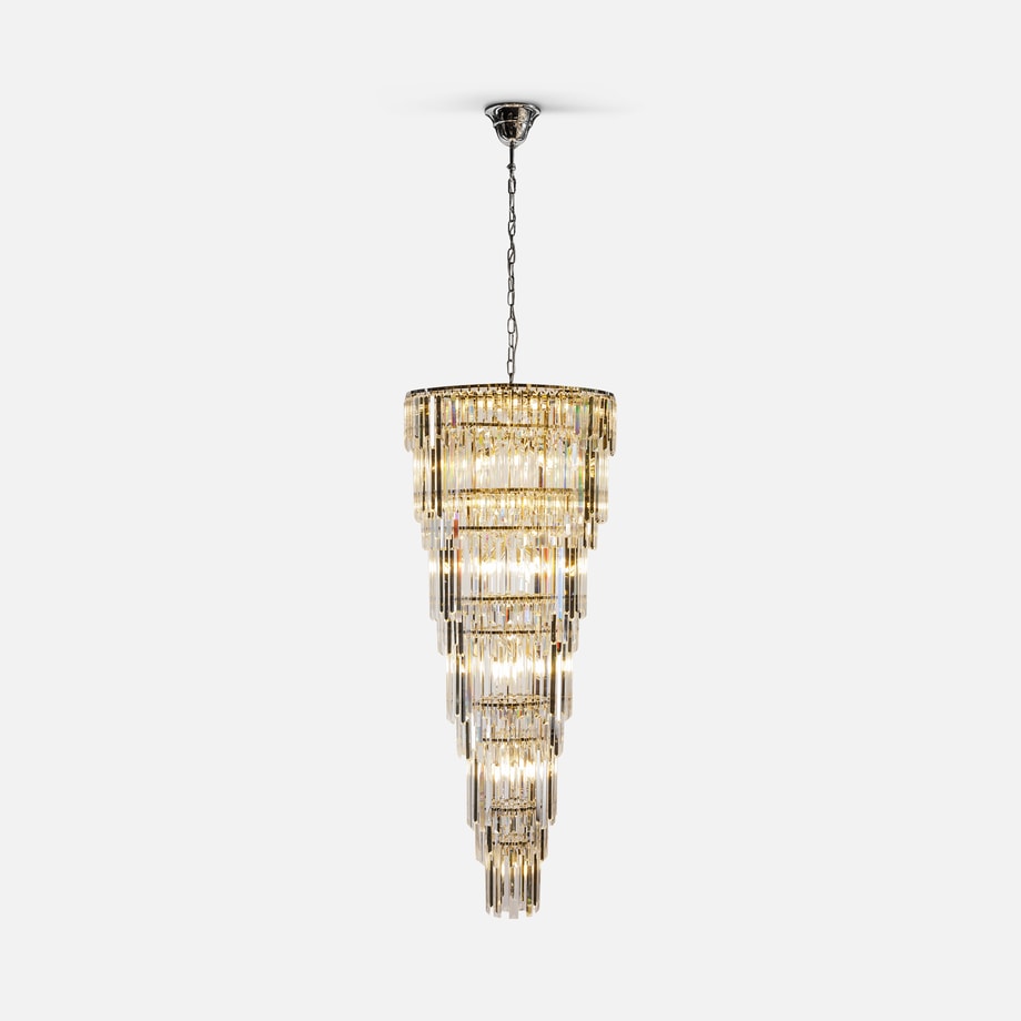 Lampa wisząca do salonu glamour chrom LUXE 160 cm - 2