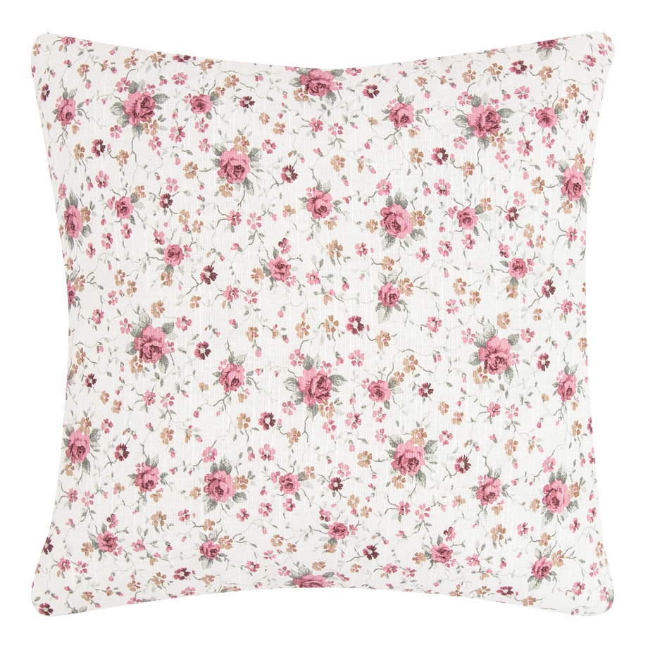 Poduszka BLOOM w różowe kwiaty 45x45 cm - 1