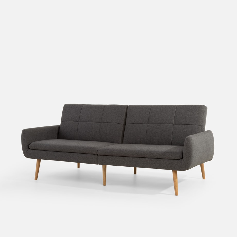 Sofa podwójnie rozkładana szara LUBERTO - 5