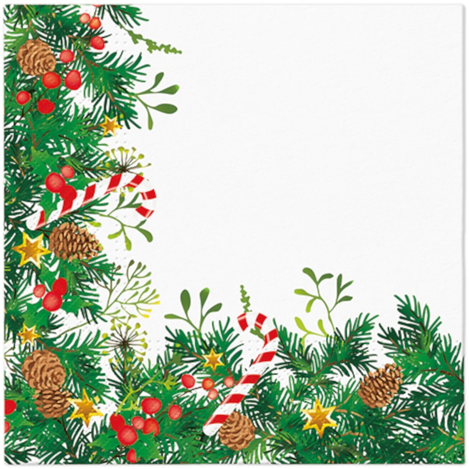 Serwetki bożonarodzeniowe DECORATIVE TWIGS 20 szt. - 1