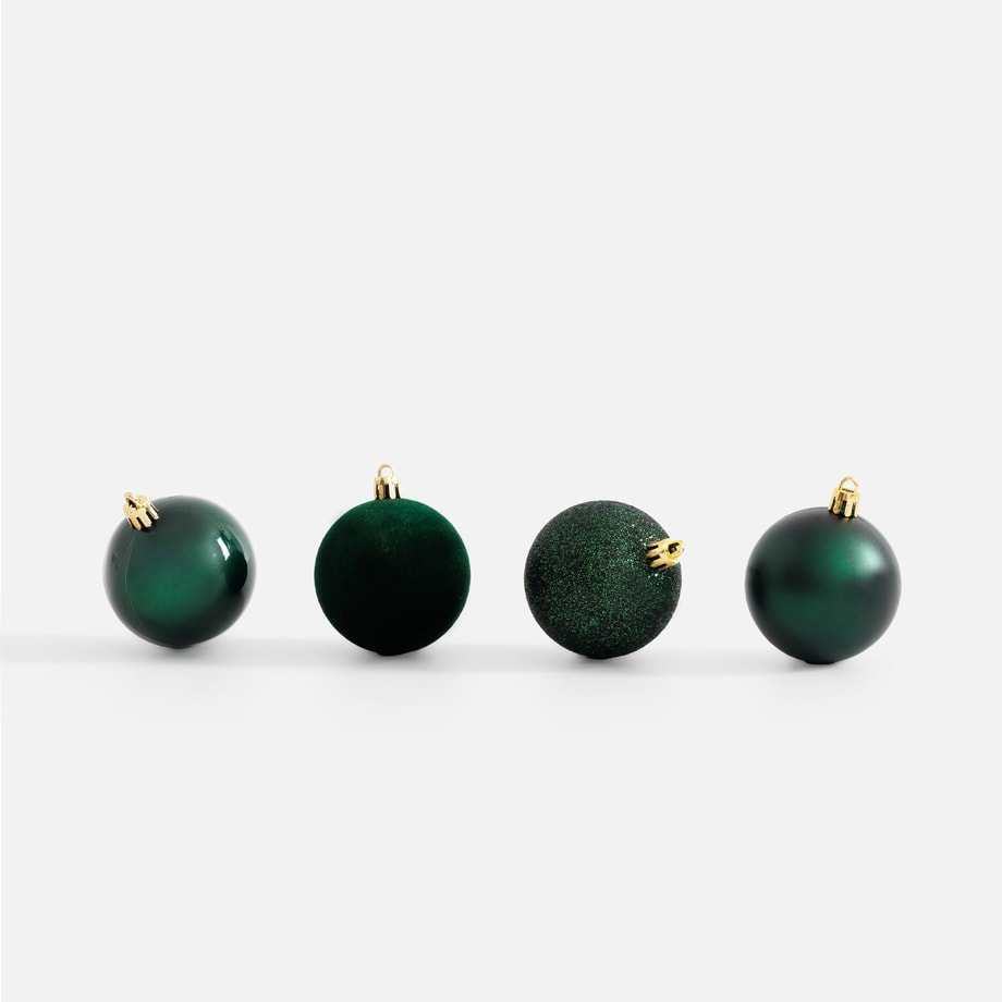 Bombki choinkowe, 6 cm, zielone, 16 szt. - 1
