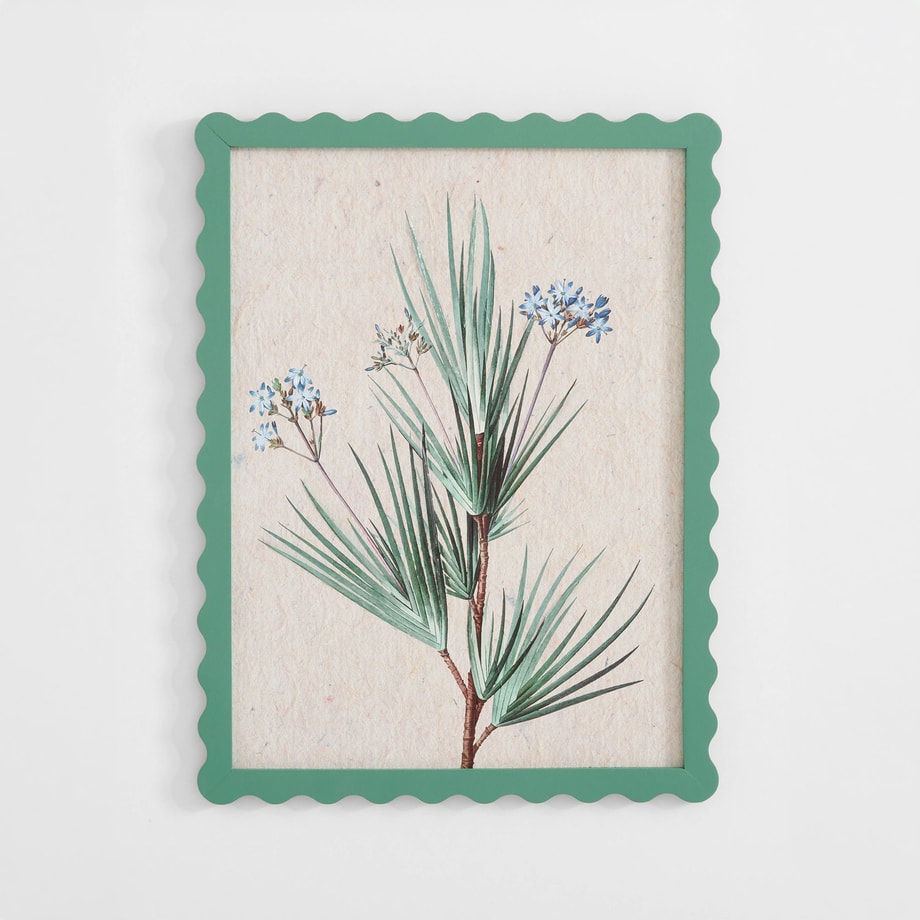 Obraz botaniczny beżowo-zielony 30x40 cm - 1
