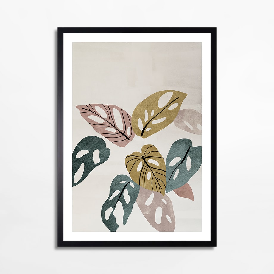 Obraz nowoczesny PASTEL LEAVES I 50x70 cm - 1