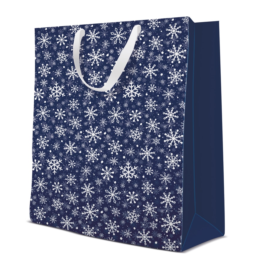 Torebka na prezent świąteczna SNOWFLAKES BIG 41 cm - 1