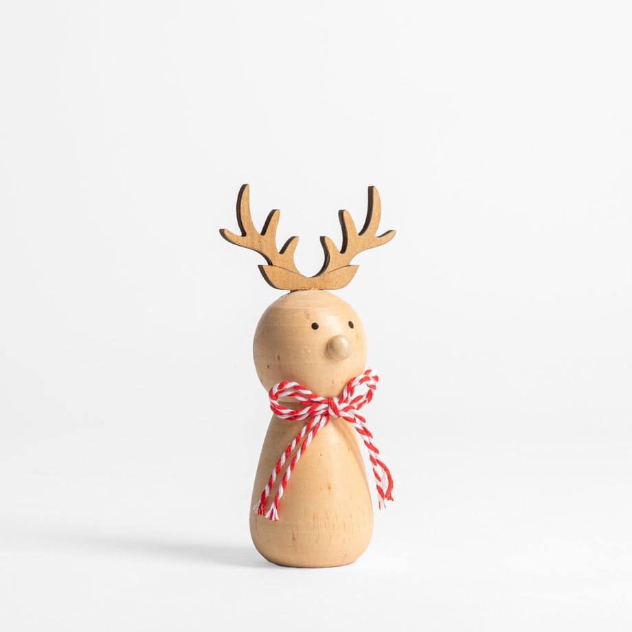 Figurka drewniana jelonek 14 cm - 1