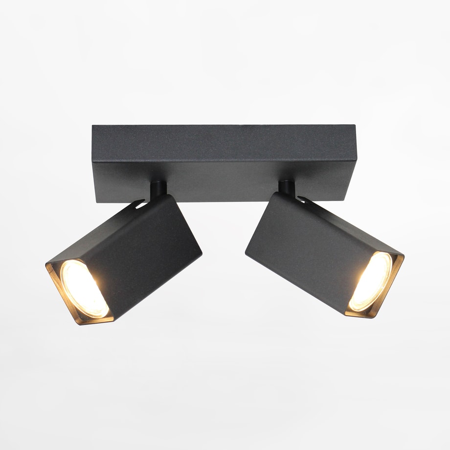 Listwa 2 reflektory czarna ORO ELON - 1