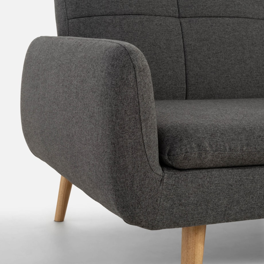 Sofa podwójnie rozkładana szara LUBERTO - 9