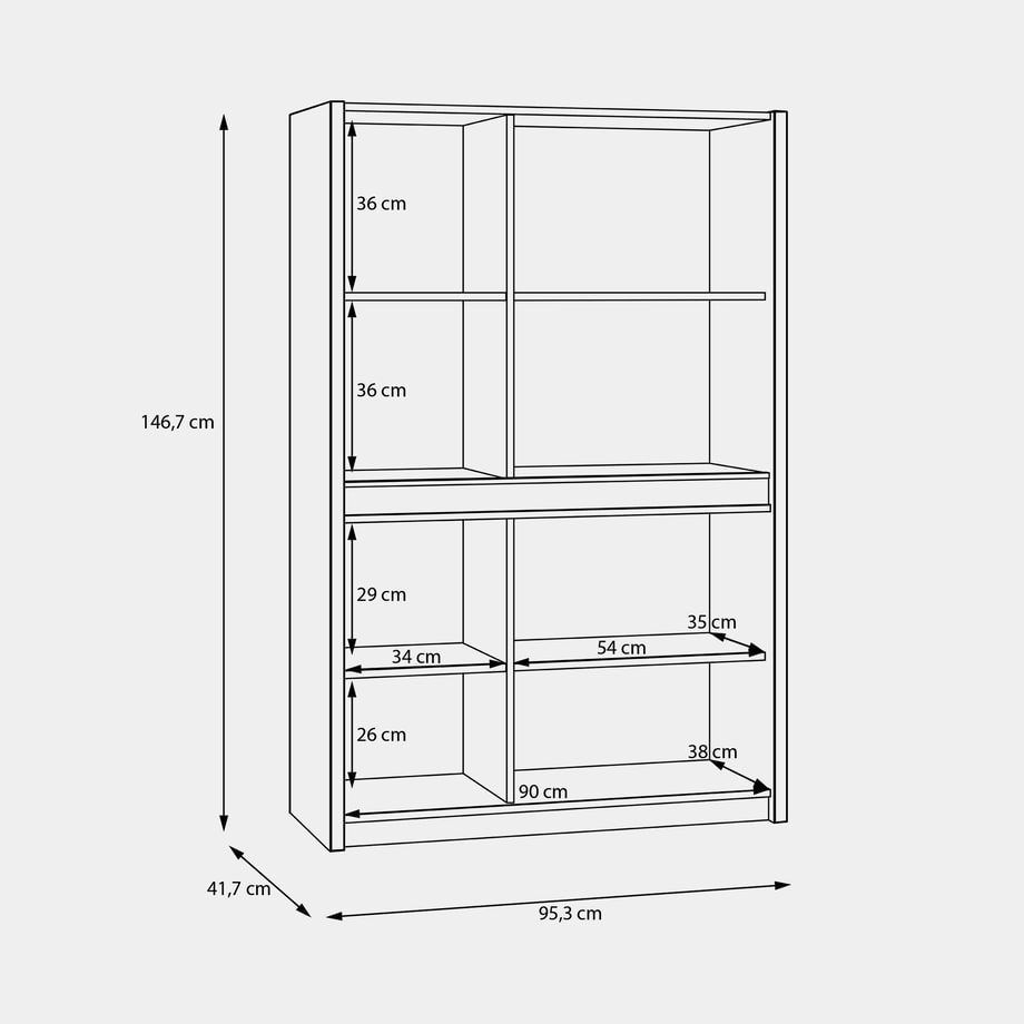 Komoda z oświetleniem OAK SQUERE 95,3 cm - 12