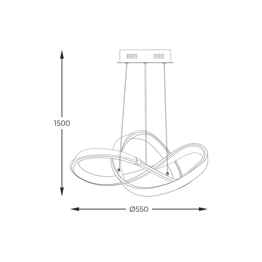 Lampa wisząca LED INDIGO czarno-złota - 9