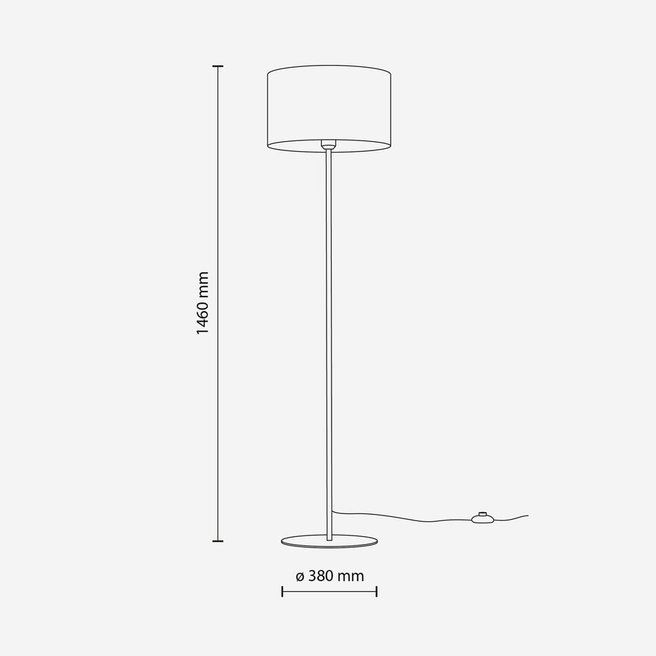 Lampa podłogowa welur niebieski TERCINO - 2