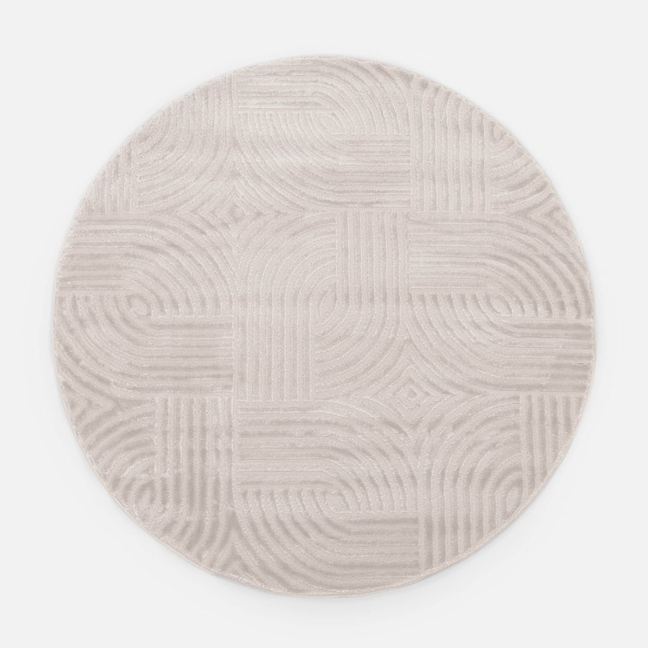 Dywan okrągły kremowy SAHARA 120 cm - 1