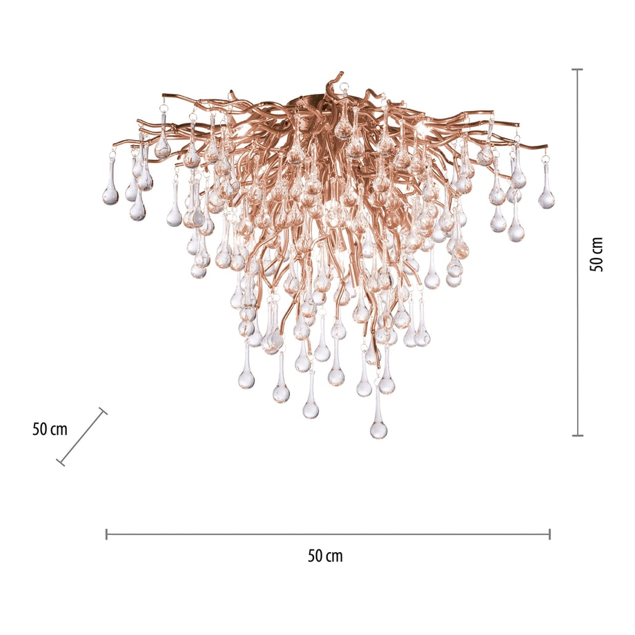 Lampa sufitowa miedźiana ICICLE 50x50 cm - 4