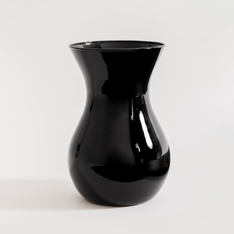 Wazon szklany czarny ASTA 18 cm - 1