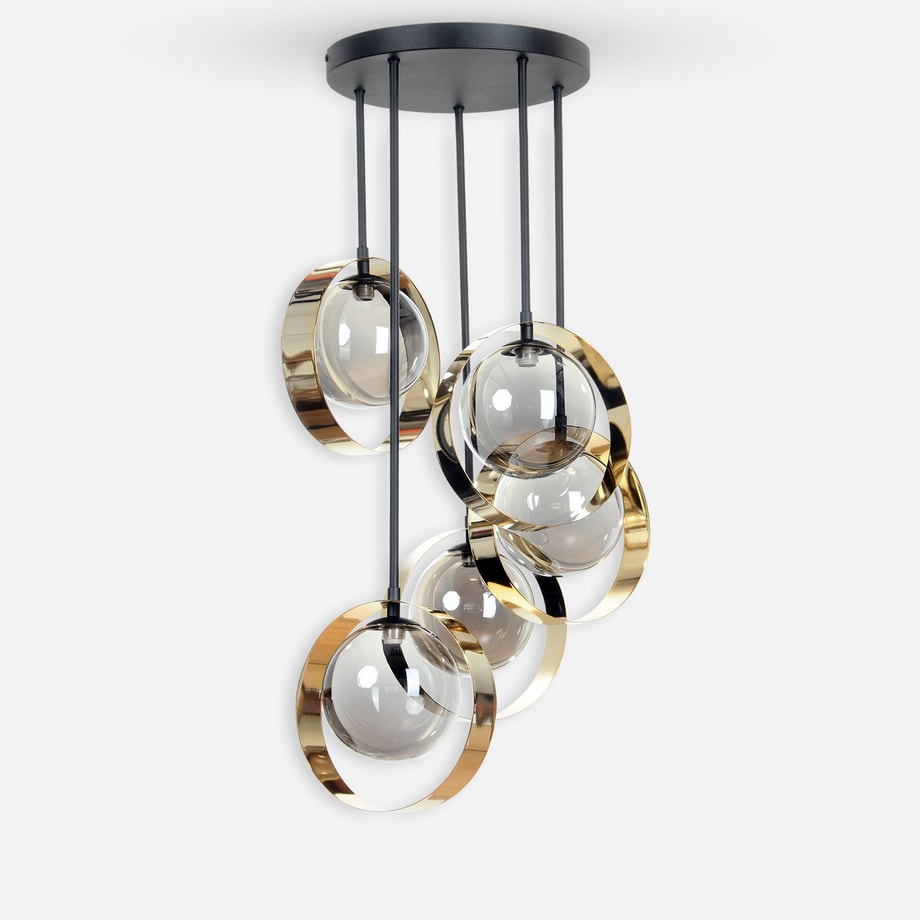 Lampa wisząca czarno-złota NICEA 5 - 1