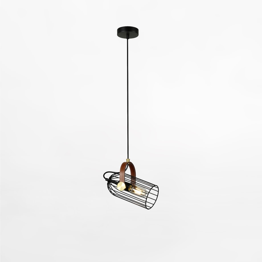 Lampa wisząca loftowa czarna ANTOIN - 1