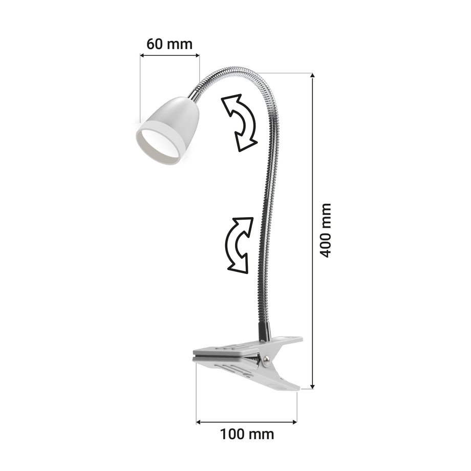 Lampa biurkowa LED z klipsem biała ORO LARUS - 2