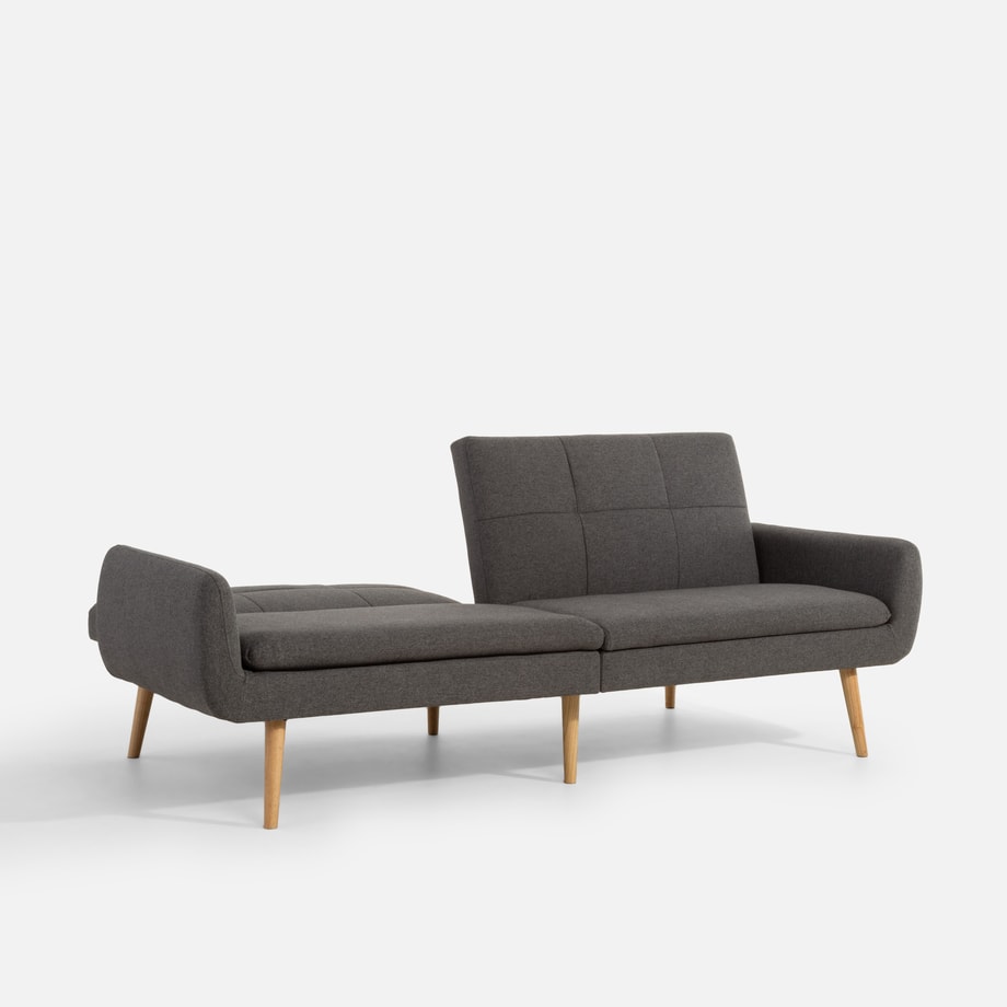 Sofa podwójnie rozkładana szara LUBERTO - 7