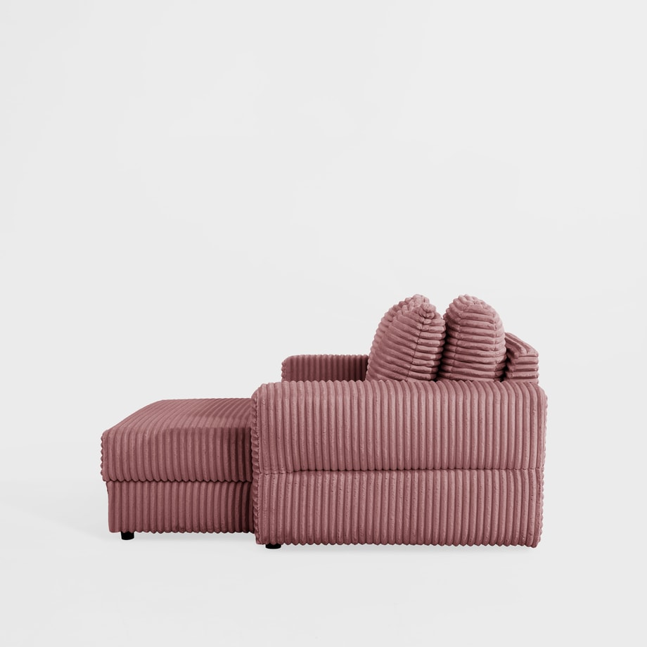 Fotel loveseat pudrowy róż NOEMI - 7