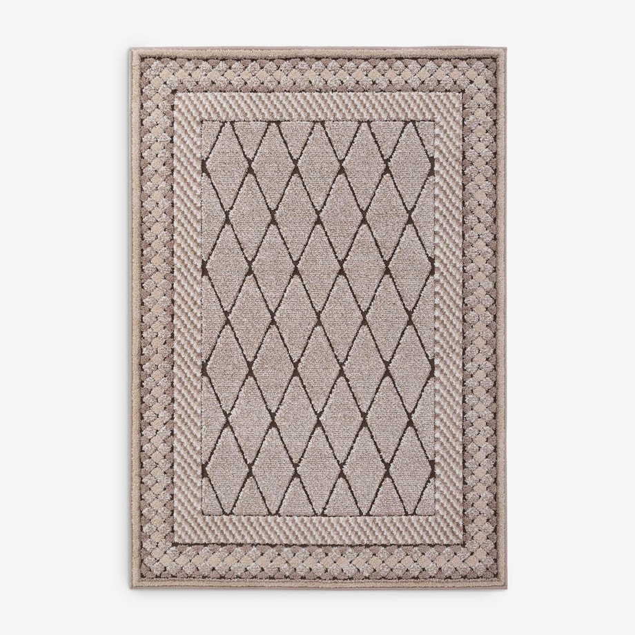 Dywan geometryczny FOGGIA, beżowy, 160x230 cm - 1