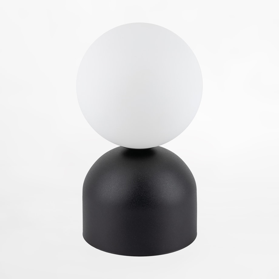 Lampa stołowa klosz kula czarna podstawa MIKI - 1