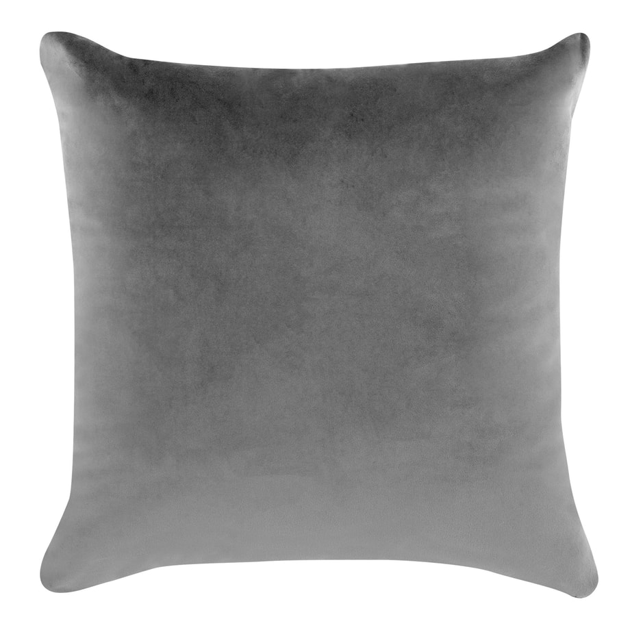 Poszewka dekoracyjna welurowa szara VELVIO 45x45 cm - 1