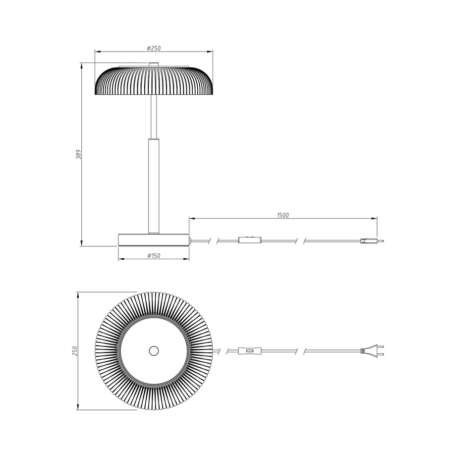 Lampa stołowa LED czarna SOLVIA - 2