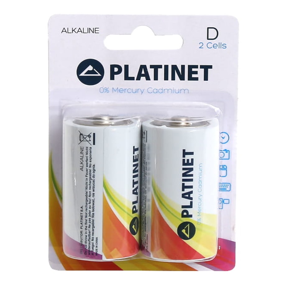 Baterie alkaliczne PLATINET LR20 - kpl 2 szt. - 1