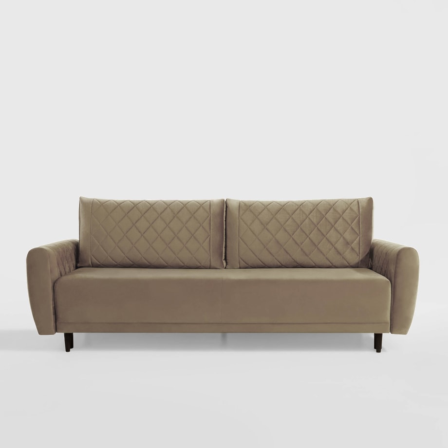 Sofa welurowa beżowa ROMA - 1