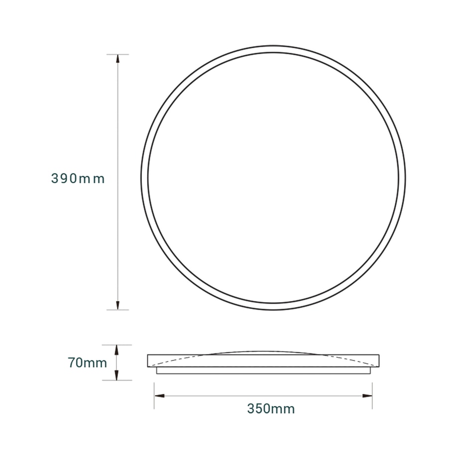 Plafon LED okrągły 36W jasne drewno ORO-OLMO 39 cm - 2