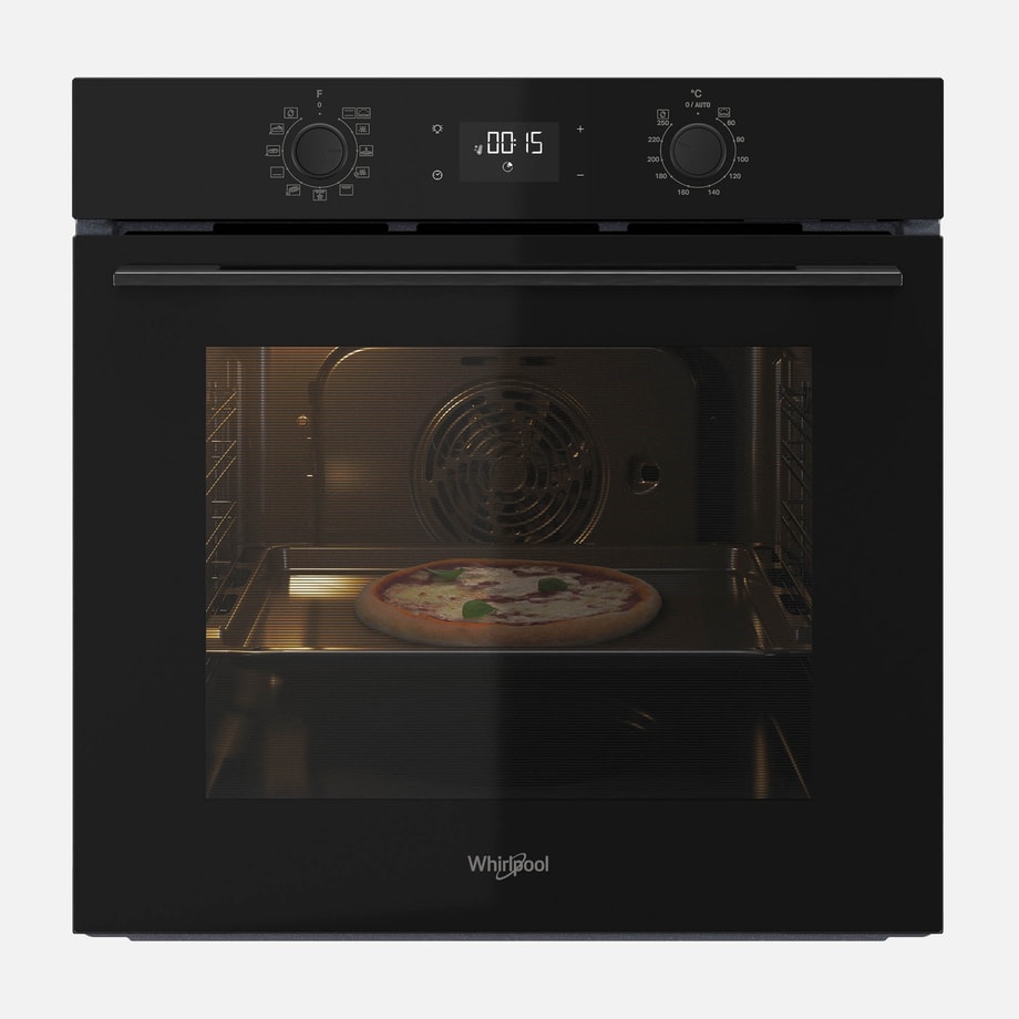 Piekarnik do zabudowy z hydrolizą czarny WHIRLPOOL OMK58HU1B - 1