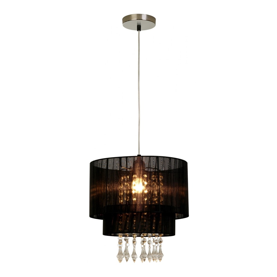 Lampa wisząca abażur czarny LETA - 1