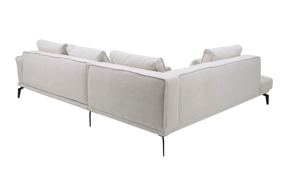 Narożnik rozkładany boucle kremowy ZURICH prawy - 8