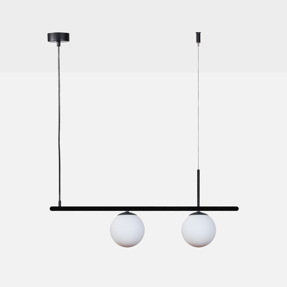 Lampa wisząca 2 kule czarna FARO - 1