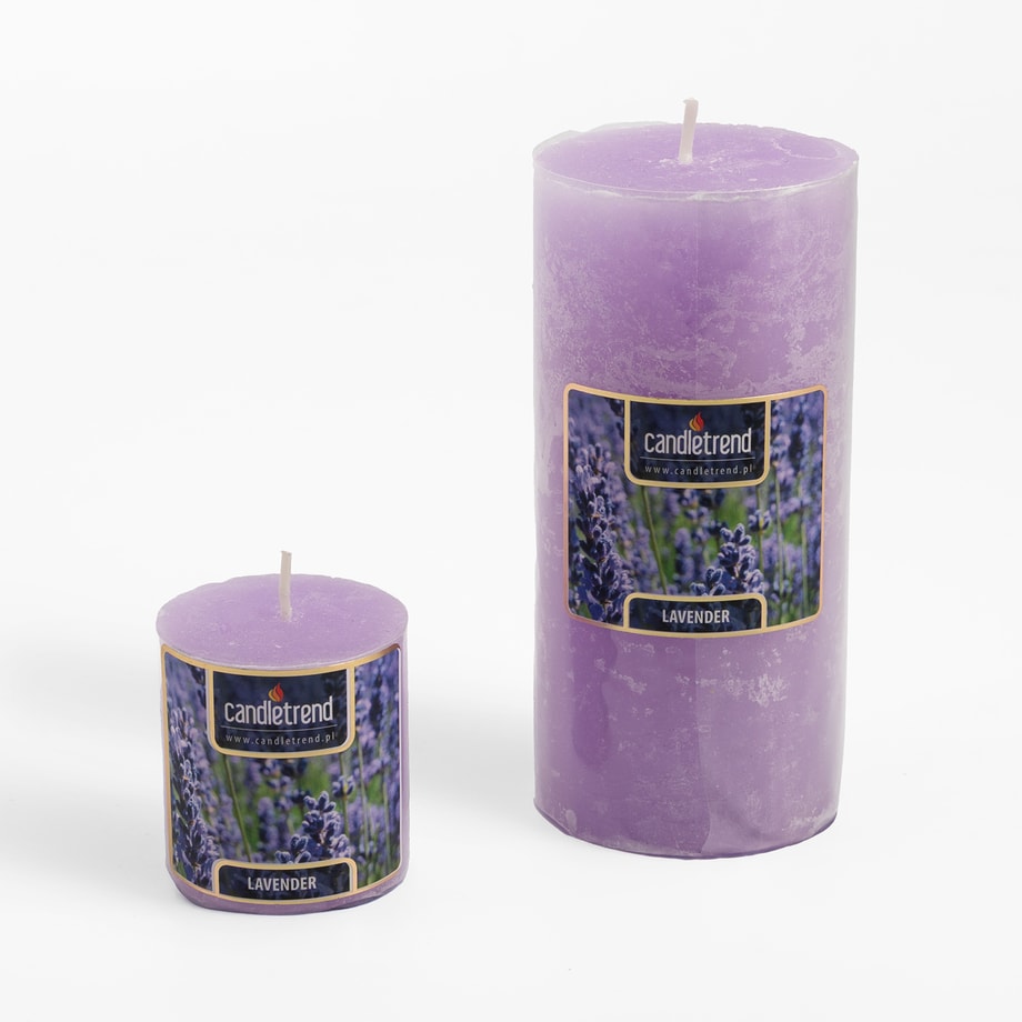 Świeca walec LAVENDER 5x5 cm - 3
