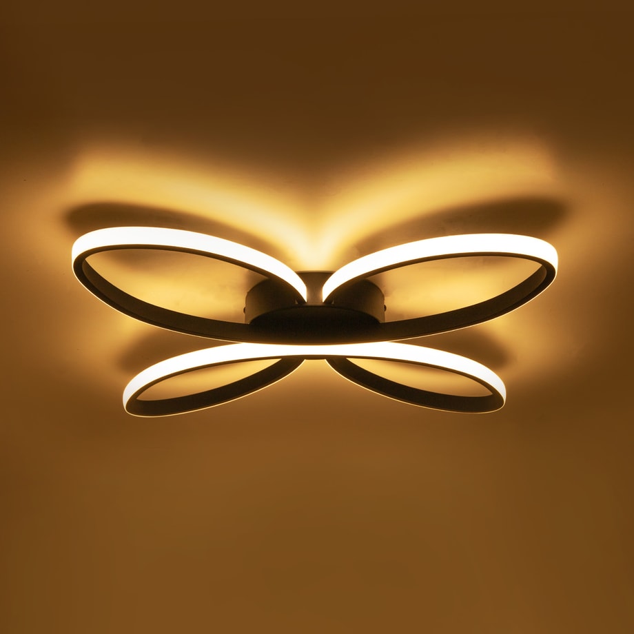 Lampa sufitowa LED czarna ROSENTRA - 2